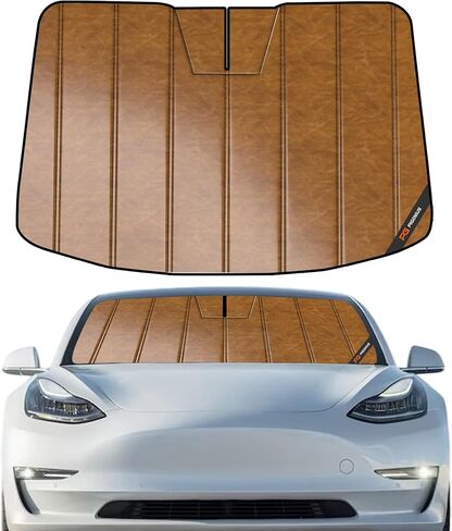 Windshield Sun Shade for Tesla Model 3 2018-2024, Model Y 2020-2024 Front Window Sunshade - HyperShield in Kuwait