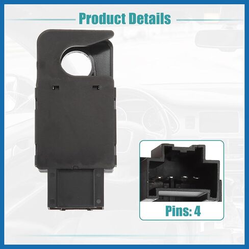 Brake Light Switch Stop Light Switch Sensor Fit for Chevrolet Silverado 1500 2500 3500 No.15137492/15839548 - Pack of 1 Black Item Replacement in Saudi Arabia