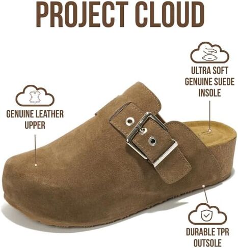 Project Cloud Clogs for Women - Memory Foam Women's Mules & Clogs, Wedges Heels for Women - Boston Clogs & Platform Clogs for Women Footwear, Womens Clogs - Mules for Women 2024 (Rhona) in Kuwait