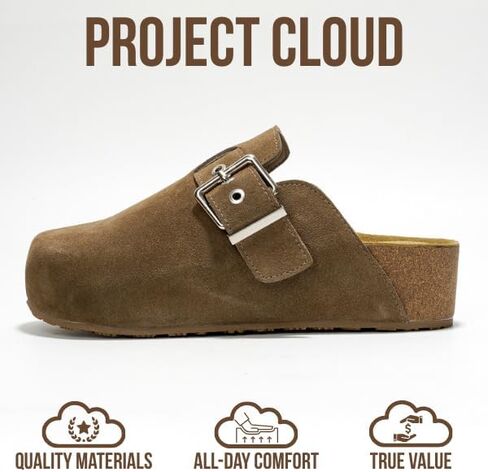 Project Cloud Clogs for Women - Memory Foam Women's Mules & Clogs, Wedges Heels for Women - Boston Clogs & Platform Clogs for Women Footwear, Womens Clogs - Mules for Women 2024 (Rhona) in Kuwait