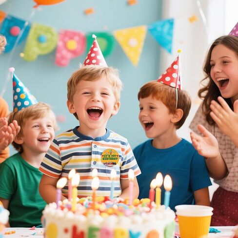 دبوس إنه عيد ميلادي، 5.8 سم/2.3 بوصة بكسل تحت عنوان شارة عيد ميلاد سعيد للأولاد والبنات والرجال والنساء، مستلزمات الحفلات الممتعة in Saudi Arabia