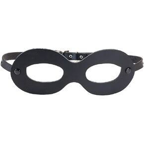 Eye Mask Genuine Leather Buckle Back Halloween Super Hero Masquerade Cosplay Fetish Sexy Black in Saudi Arabia