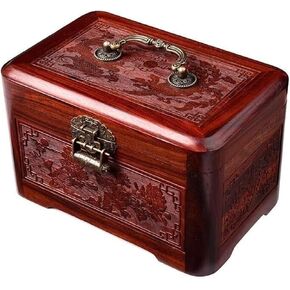 Chinese Retro Storage Box Ring Earring Necklace Bracelet Watch Small Storage Box Box 10.62 inches Box Organizers in Saudi Arabia