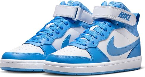 Nike Court Borough Mid 2 Sneakers for Unisex-Children, White Blue Beyond, 25.0 cm in Saudi Arabia