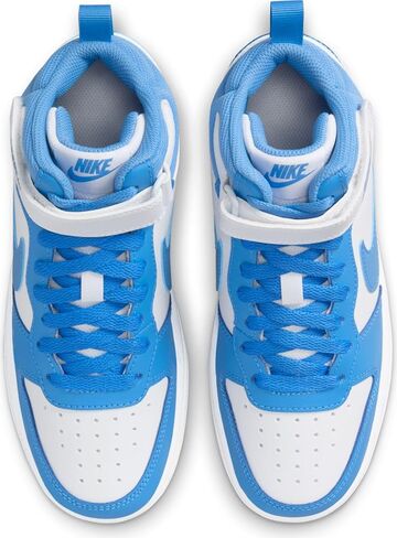 Nike Court Borough Mid 2 Sneakers for Unisex-Children, White Blue Beyond, 25.0 cm in Saudi Arabia