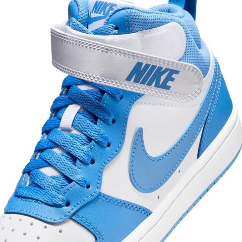 Nike Court Borough Mid 2 Sneakers for Unisex-Children, White Blue Beyond, 25.0 cm in Saudi Arabia