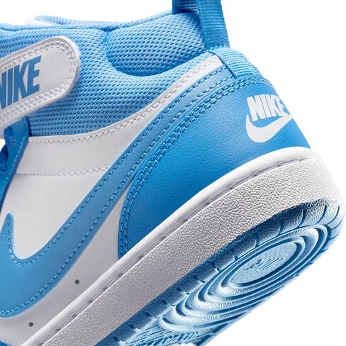 Nike Court Borough Mid 2 Sneakers for Unisex-Children, White Blue Beyond, 25.0 cm in Saudi Arabia