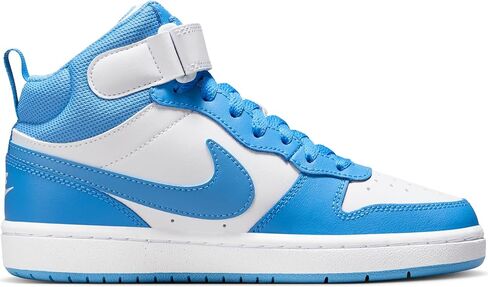 Nike Court Borough Mid 2 Sneakers for Unisex-Children, White Blue Beyond, 25.0 cm in Saudi Arabia