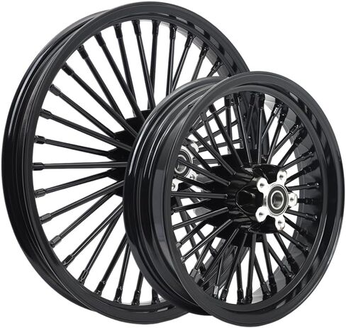 TOFR 19x2.5 17x4.5 إطارات العجلات الخلفية الأمامية 36 نمط نادي سميك لـ Harley Dyna 2008-2017 Street Bob FXDB Low Rider FXDL Wide Glide FXDWG Super Glide 2009 2010 2011 2012 2013 2014 2015 2016 أسود in Saudi Arabia