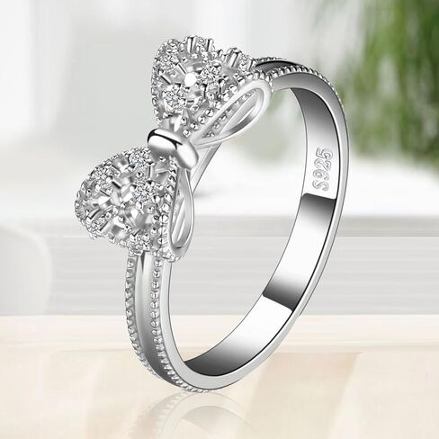 Cubic Zirconia Promise Rings, Stackable Wedding Bands, Infinity Forever Love Knot Ring in Saudi Arabia
