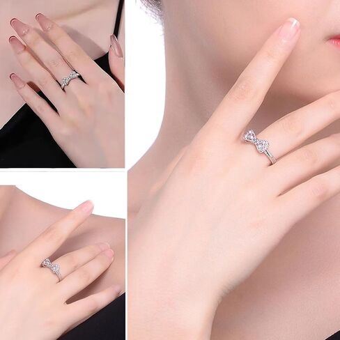 Cubic Zirconia Promise Rings, Stackable Wedding Bands, Infinity Forever Love Knot Ring in Saudi Arabia