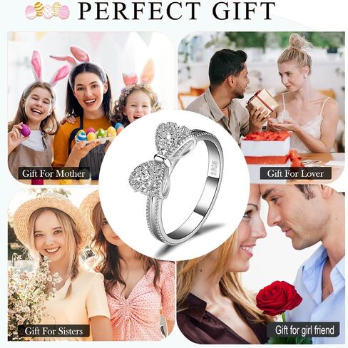 Cubic Zirconia Promise Rings, Stackable Wedding Bands, Infinity Forever Love Knot Ring in Saudi Arabia