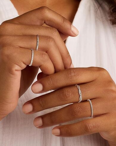 Gold Stackable Rings for Women Non Tarnish, Dainty 14K Gold Plated Stacking Thumb Rings Set Cubic Zirconia Stack Thin Ring Trendy Statement Promise Wedding Bands Rings for Women Size 5-10 in Saudi Arabia