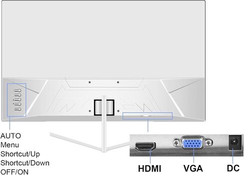 17.3 Inch Security Camera Monitor, PC Desktop Monitor 16:9, CCTV Monitor 60Hz LCD Display Screen with HDMI VGA,Built-in Speakers for CCTV Security DVR NVR Raspberry Pi, Wall Mounting 1600x900 in Saudi Arabia