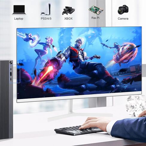 17.3 Inch Security Camera Monitor, PC Desktop Monitor 16:9, CCTV Monitor 60Hz LCD Display Screen with HDMI VGA,Built-in Speakers for CCTV Security DVR NVR Raspberry Pi, Wall Mounting 1600x900 in Saudi Arabia