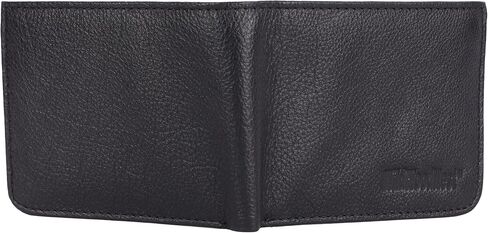 Leather Men's Wallet – Genuine Leather, Multiple Card Slots, Zipper Pocket, Slim Bifold Design, Elegant & Durable(Black) in Saudi Arabia