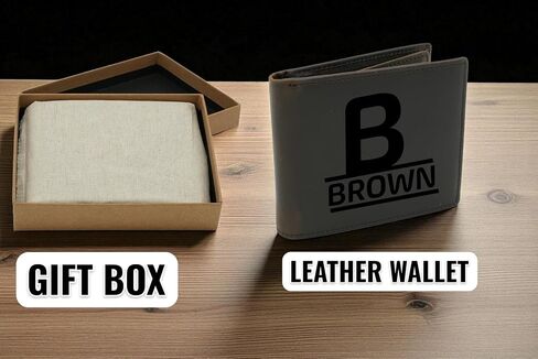Custom Wallet for Men Personalized Engraved for Men Ideal Gift for Father (Black) in Saudi Arabia
