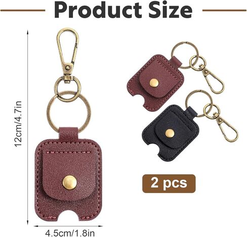 2 Pcs Keys Covers for Car Keys,Leather Key Sleeve for Broken Cars,Broken Car Key Loop Replacement,with Iron Ring for Men and Women(Black and Brown in Saudi Arabia