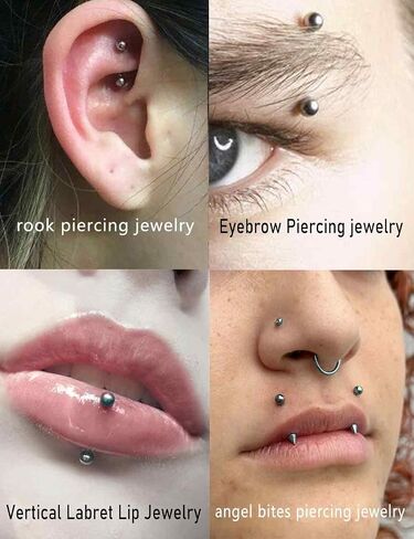 Gidemen 10 قطع مجوهرات ثقب الحاجب الجراحية الصلب العمودي Labret الشفاه مجوهرات منحني الحديد حلقات الحاجب الصغيرة الأذن الغراب السرة حلقة زر البطن الصغيرة للنساء الرجال 16 جرام 6 مم 8 مم 10 مم 12 مم 14 مم in Saudi Arabia