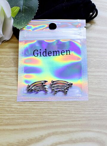 Gidemen 10 قطع مجوهرات ثقب الحاجب الجراحية الصلب العمودي Labret الشفاه مجوهرات منحني الحديد حلقات الحاجب الصغيرة الأذن الغراب السرة حلقة زر البطن الصغيرة للنساء الرجال 16 جرام 6 مم 8 مم 10 مم 12 مم 14 مم in Saudi Arabia