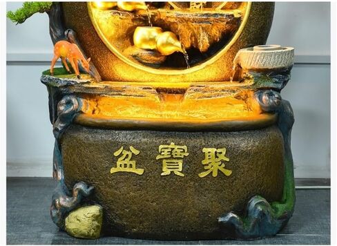 Standing Waterfall Living Room Water Ornaments Circulating Water Entrance Office Fountain Landscaping Decorations Floor Fountain in Saudi Arabia