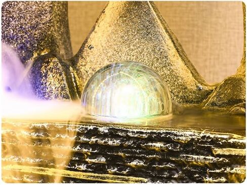نافورة مياه للحديقة في الهواء الطلق شلال واقف مع أضواء LED ومضخة، نوافير راتنج متتالية قائمة على الأرض للنافورة الداخلية وأرضية الحديقة في الفناء in Saudi Arabia