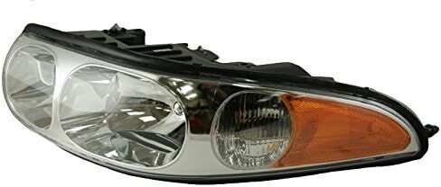 مجموعة المصابيح الأمامية TRQ مجموعة المصابيح الأمامية المتوافقة مع 2001-2005 Buick LeSabre 2000 Buick LeSabre Custom مع عدسة عالية الشعاع مبطنة/محززة GM2502209 GM2503209 in Saudi Arabia