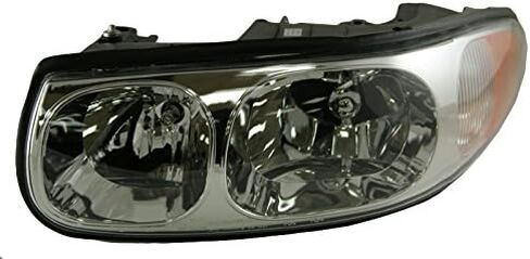 مجموعة المصابيح الأمامية TRQ مجموعة المصابيح الأمامية المتوافقة مع 2001-2005 Buick LeSabre 2000 Buick LeSabre Custom مع عدسة عالية الشعاع مبطنة/محززة GM2502209 GM2503209 in Saudi Arabia