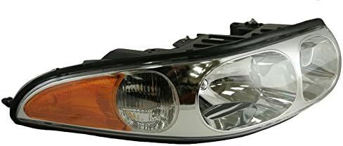 مجموعة المصابيح الأمامية TRQ مجموعة المصابيح الأمامية المتوافقة مع 2001-2005 Buick LeSabre 2000 Buick LeSabre Custom مع عدسة عالية الشعاع مبطنة/محززة GM2502209 GM2503209 in Saudi Arabia