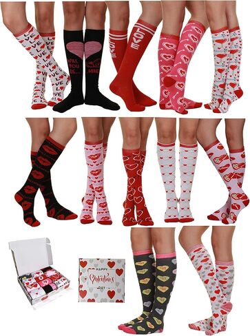 Gilbins Women Holiday Christmas Valentines Day Irish Patricks Halloween Knee High Gifts Socks 12-Pair in Saudi Arabia