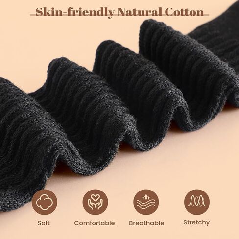 3 Pairs Slouch Socks Women, Long Winter Thigh High Boot Scrunch Socks, Warm Soft Slouchy Sock for Women Size 5-11 in Kuwait