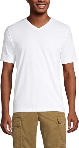 Lands' End Men's Super-T Short Sleeve V-Neck T-Shirt in Saudi Arabia