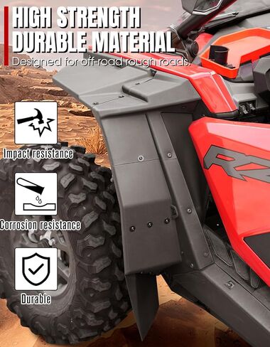 A & UTV PRO مشاعل عريضة ممتدة لعام 2020-2024 Polaris RZR PRO XP/ XP4، واقيات الطين الأمامية والخلفية لـ RZR PRO R/Turbo R/Turbo R 4 2022-2024، استبدل 2884685 ملحقات in Saudi Arabia