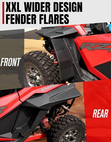 A & UTV PRO مشاعل عريضة ممتدة لعام 2020-2024 Polaris RZR PRO XP/ XP4، واقيات الطين الأمامية والخلفية لـ RZR PRO R/Turbo R/Turbo R 4 2022-2024، استبدل 2884685 ملحقات in Saudi Arabia