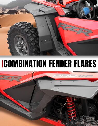 A & UTV PRO مشاعل عريضة ممتدة لعام 2020-2024 Polaris RZR PRO XP/ XP4، واقيات الطين الأمامية والخلفية لـ RZR PRO R/Turbo R/Turbo R 4 2022-2024، استبدل 2884685 ملحقات in Saudi Arabia