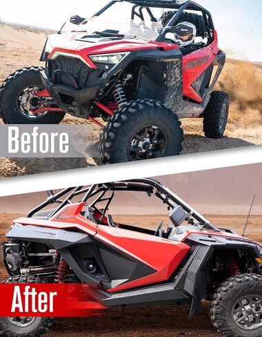 A & UTV PRO مشاعل عريضة ممتدة لعام 2020-2024 Polaris RZR PRO XP/ XP4، واقيات الطين الأمامية والخلفية لـ RZR PRO R/Turbo R/Turbo R 4 2022-2024، استبدل 2884685 ملحقات in Saudi Arabia