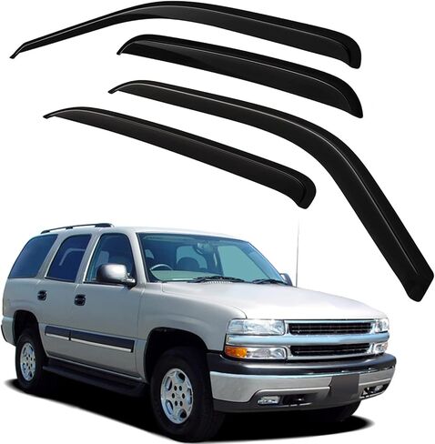 Side Window Deflectors Rain Guards Vent Window Visors for Cadillac Escalade 2002-2006 for Chevrolet Tahoe 2000-2006 for GMC Yukon 2000-2006 Front Rear in Saudi Arabia