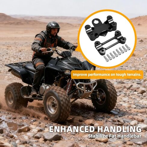دراجة نارية الدهون 11/8 "المقود الناهض مقود المشبك تحويل جبل عدة لياماها بانشي YFZ350 YFZ 350 1987-2006 تحديد كتلة الملحقات in Kuwait