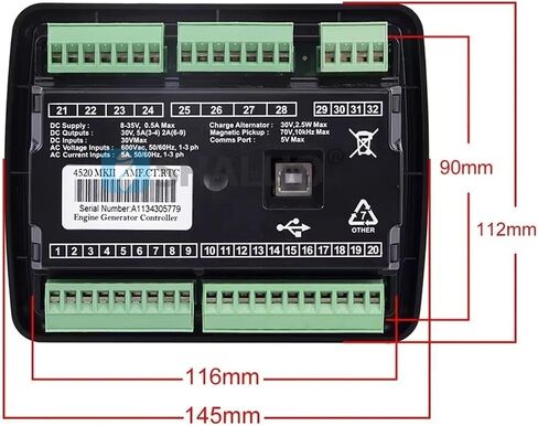 نسخة 4520 استبدال DSE4520 MKII AMF ديزل وحدة تحكم بالمولد الكهربائي وحدة المولد لوحة التحكم في فشل التيار الكهربائي التلقائي in Saudi Arabia