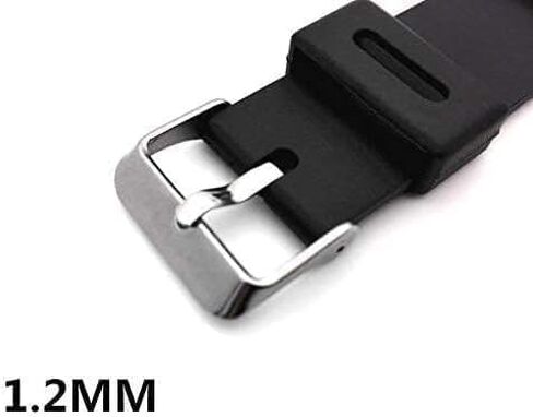 Black 18mm Silicone Replacement Watch Strap, Waterproof Wrist Watch Band with Buckle Practical Design Watch Bands Smartwatches Quick Release Leather Strap, Women's Watch Bands in Saudi Arabia