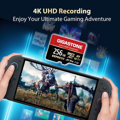 [استعادة بيانات مجانية لمدة 5 سنوات] بطاقة GIGASTONE 128GB Micro SD، 4K Game Pro MAX، بطاقة ذاكرة A2 V30 MicroSDXC لنينتندو سويتش، SteamDeck، فيديو 4K UHD، حتى 120/80 ميجابايت/ثانية، UHS-I U3 C10 مع مشترك كهربائي in Saudi Arabia