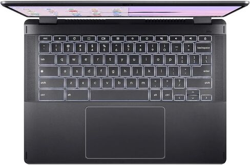 جهاز كمبيوتر محمول acer Chromebook Spin 714 مقاس 14 بوصة FHD+ 2 في 1، الجيل الثالث عشر Intel Evo 10-Core i5-1335U، ذاكرة وصول عشوائي LPDDR4X سعة 8 جيجابايت، محرك أقراص Pcle 4.0 SSD بسعة 256 جيجابايت، لوحة مفاتيح بإضاءة خلفية، Wifi6، نظام تشغيل Chrome، مع  in Saudi Arabia