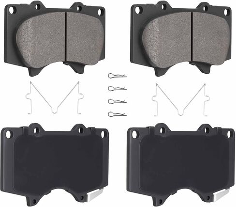 Front Ceramic Disc Brake Pads Set for Toyota 4Runner 2003-2023, Tacoma 2005-2023, Tundra 2000-2006, FJ Cruiser 2007-2014, Sequoia 2001-2007, for Lexus GX460 GX470 4PCS(With Hardware) in Saudi Arabia