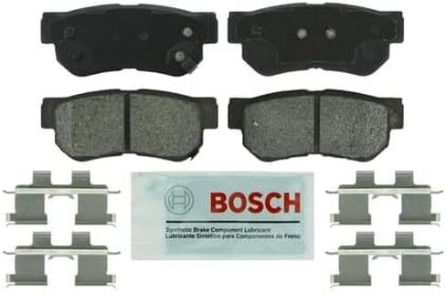 مجموعة وسائد فرامل قرصية من السيراميك الأزرق من BOSCH BE813H مع الأجهزة - متوافقة مع مجموعة مختارة من Hyundai Azera وElantra وSanta Fe وSonata وTucson وXG300 وXG350؛ كيا أمانتي، ماجنتيس، أوبتيما، سبورتاج؛ مؤخرة in Saudi Arabia