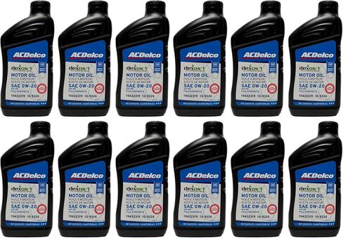 ACDelco GM Original Equipment 10-9326 (19432319) dexos™1 GEN 3 Full Synthetic 0W-20 Motor Oil - 1 qt (Case of 12) in Saudi Arabia