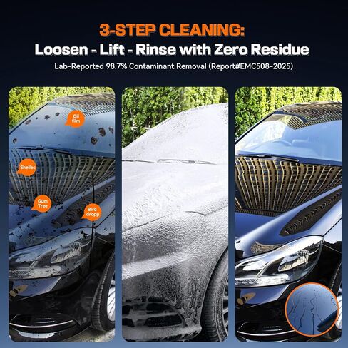 Ceramic Wash & Wax Car Soap for Black Car Clean & Shine in One Step,Rich Foaming Car Shampoo(Works with Foam Cannons,Foam Gun or Bucket Wash) Safe for Cars,Trucks,Motorcycles,RVs,16.9 fl oz in Saudi Arabia