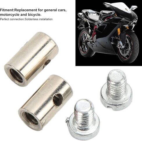 حلمات بدون لحام للدراجات النارية، 6 مم/0.2 بوصة حلمة كابل بدون لحام، خط فرامل معدني عالمي، نهاية خنق للسيارة والدراجة النارية in Saudi Arabia