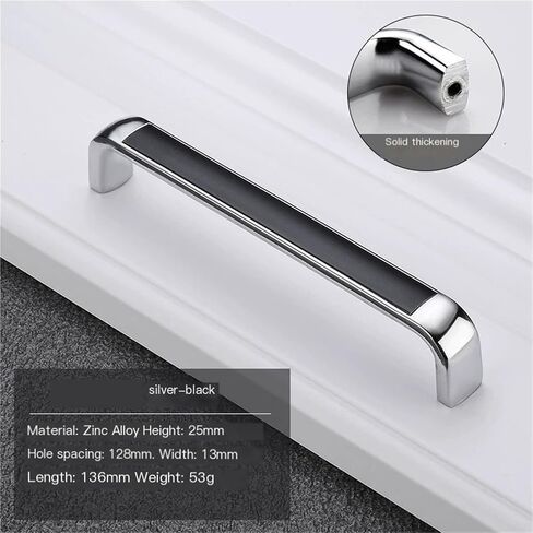 Exterior Furniture Handles Suitable for Kitchen Cabinets, Wardrobes, Drawers, and Sliding Doors(1 Silver 106 * 13 * 23mm) in Saudi Arabia