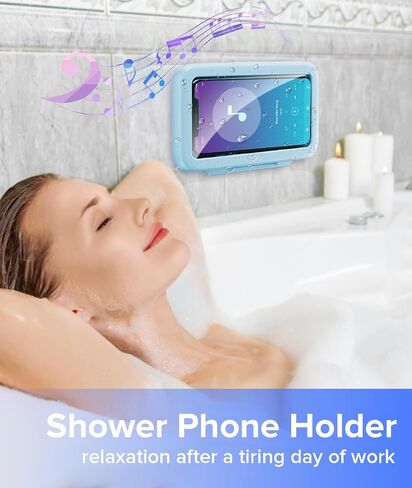 LC-dolida Shower Phone Holder Waterproof, Rotation Adjustable Wall Mounted Phone Holder in Saudi Arabia