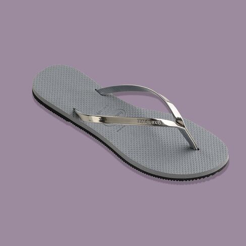 Havaianas Womens Steel Grey You Metallic Flip Flops Size US 3/4 Youth Eu 35/36 in Saudi Arabia